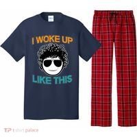 I Woke Up Like This Funny Emoji Smile Cool Face Pajama Set thumb 0