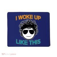 I Woke Up Like This Funny Emoji Smile Cool Face Mousepad thumb 0