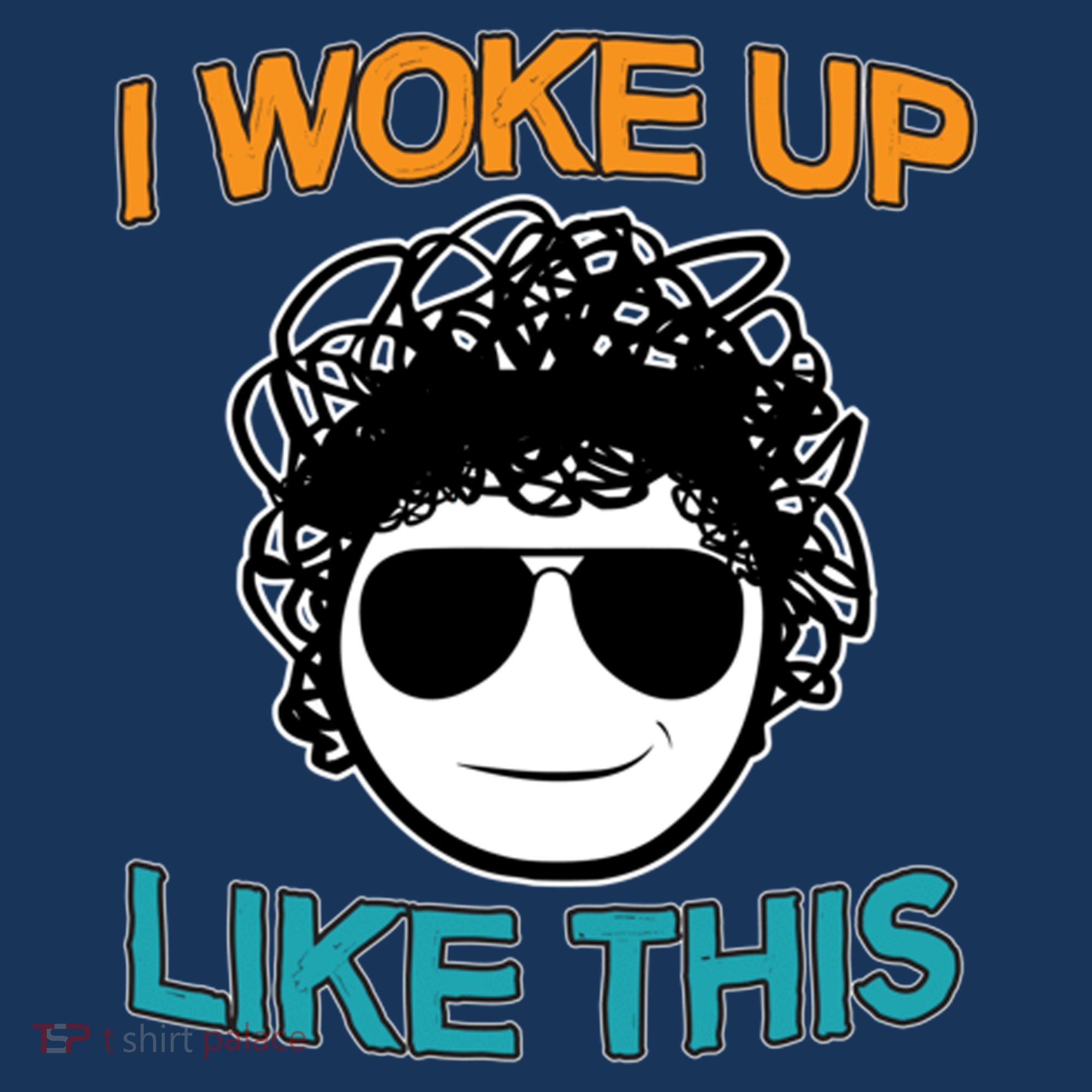 I Woke Up Like This Funny Emoji Smile Cool Face Women's Tank Top