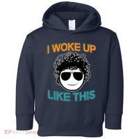 I Woke Up Like This Funny Emoji Smile Cool Face Toddler Hoodie thumb 0