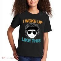 I Woke Up Like This Funny Emoji Smile Cool Face Kids T-Shirt thumb 2