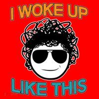 I Woke Up Like This Funny Emoji Smile Cool Face Santa Hat thumb 1
