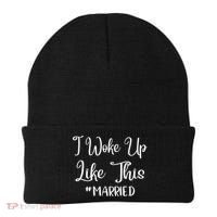 I Woke Up Like This Married Gift Beanie thumb 0