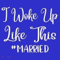 I Woke Up Like This Married Gift Visor thumb 3
