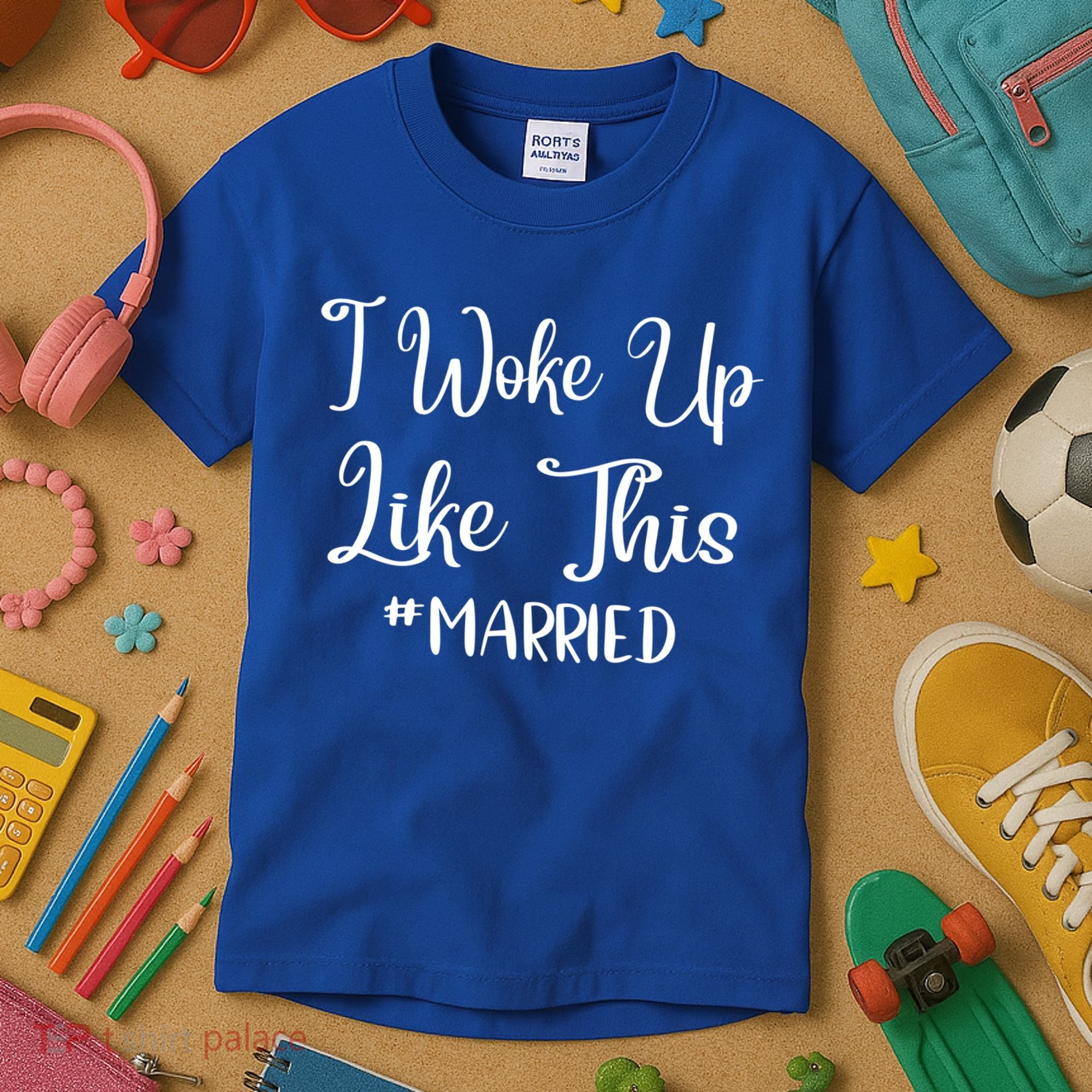 I Woke Up Like This Married Gift Kids T-Shirt