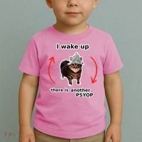 I Wake Up There Is Another Psyop Tin Foil Hat Cat Meme Toddler T-Shirt thumb 2