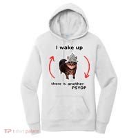 I Wake Up There Is Another Psyop Tin Foil Hat Cat Meme Women's Hoodie thumb 0