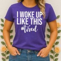 I Woke Up Like This Tired Funny Women's T-Shirt thumb 2