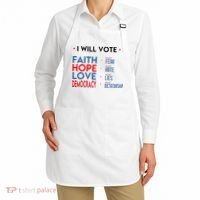 I Will Vote Faith Hope Love Democracy Not Fear Not Hate Apron thumb 2