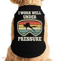 I Work Well Pressure Distressed Scuba Diving Diver Doggie Tank thumb 0