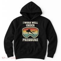 I Work Well Pressure Distressed Scuba Diving Diver Hoodie thumb 0