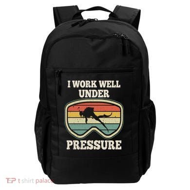 I Work Well Pressure Distressed Scuba Diving Diver Backpack