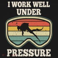 I Work Well Pressure Distressed Scuba Diving Diver Bucket Hat thumb 4