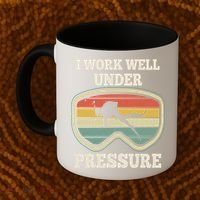 I Work Well Pressure Distressed Scuba Diving Diver Coffee Mug thumb 2
