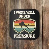 I Work Well Pressure Distressed Scuba Diving Diver Coaster thumb 0
