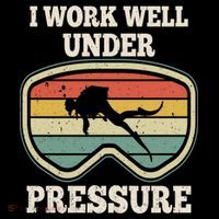 I Work Well Pressure Distressed Scuba Diving Diver Women's Hoodie thumb 2