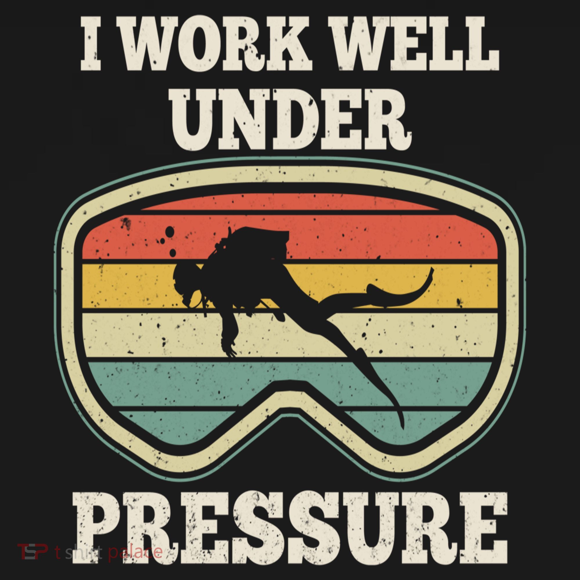 I Work Well Pressure Distressed Scuba Diving Diver Toddler Hoodie