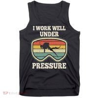 I Work Well Pressure Distressed Scuba Diving Diver Tank Top thumb 0