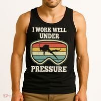 I Work Well Pressure Distressed Scuba Diving Diver Tank Top thumb 3