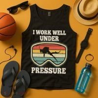 I Work Well Pressure Distressed Scuba Diving Diver Tank Top thumb 4