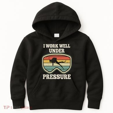 I Work Well Pressure Distressed Scuba Diving Diver Kids Hoodie