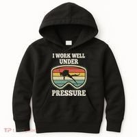 I Work Well Pressure Distressed Scuba Diving Diver Kids Hoodie thumb 0
