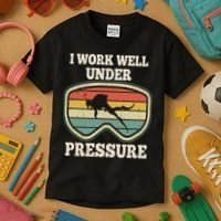 I Work Well Pressure Distressed Scuba Diving Diver Kids T-Shirt thumb 3