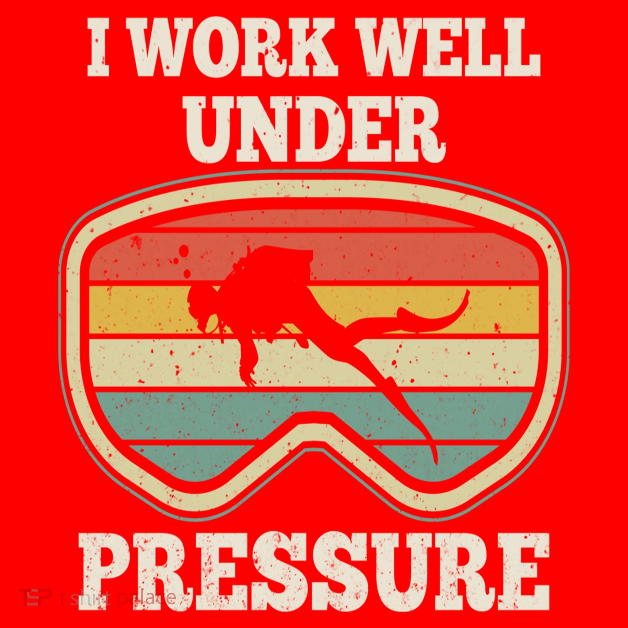 I Work Well Pressure Distressed Scuba Diving Diver Santa Hat