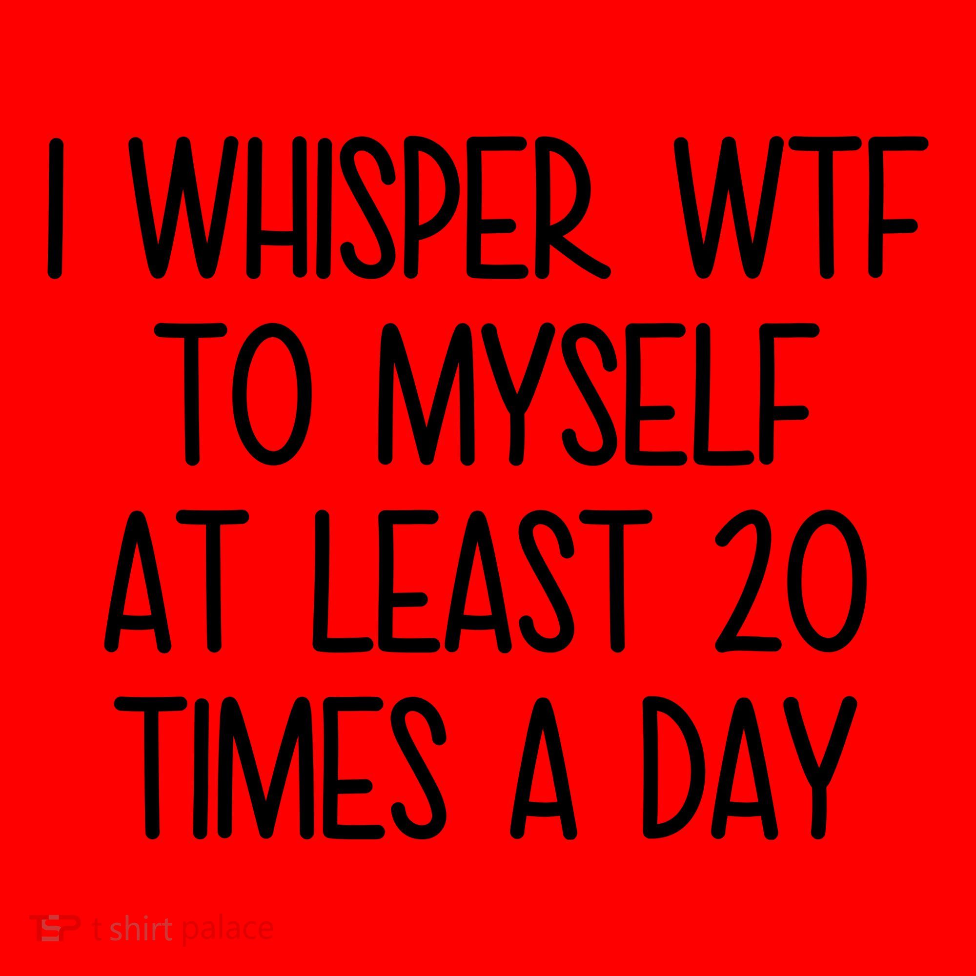 I Whisper Wtf To Myself At Least 20 Times A Day Funny Santa Hat