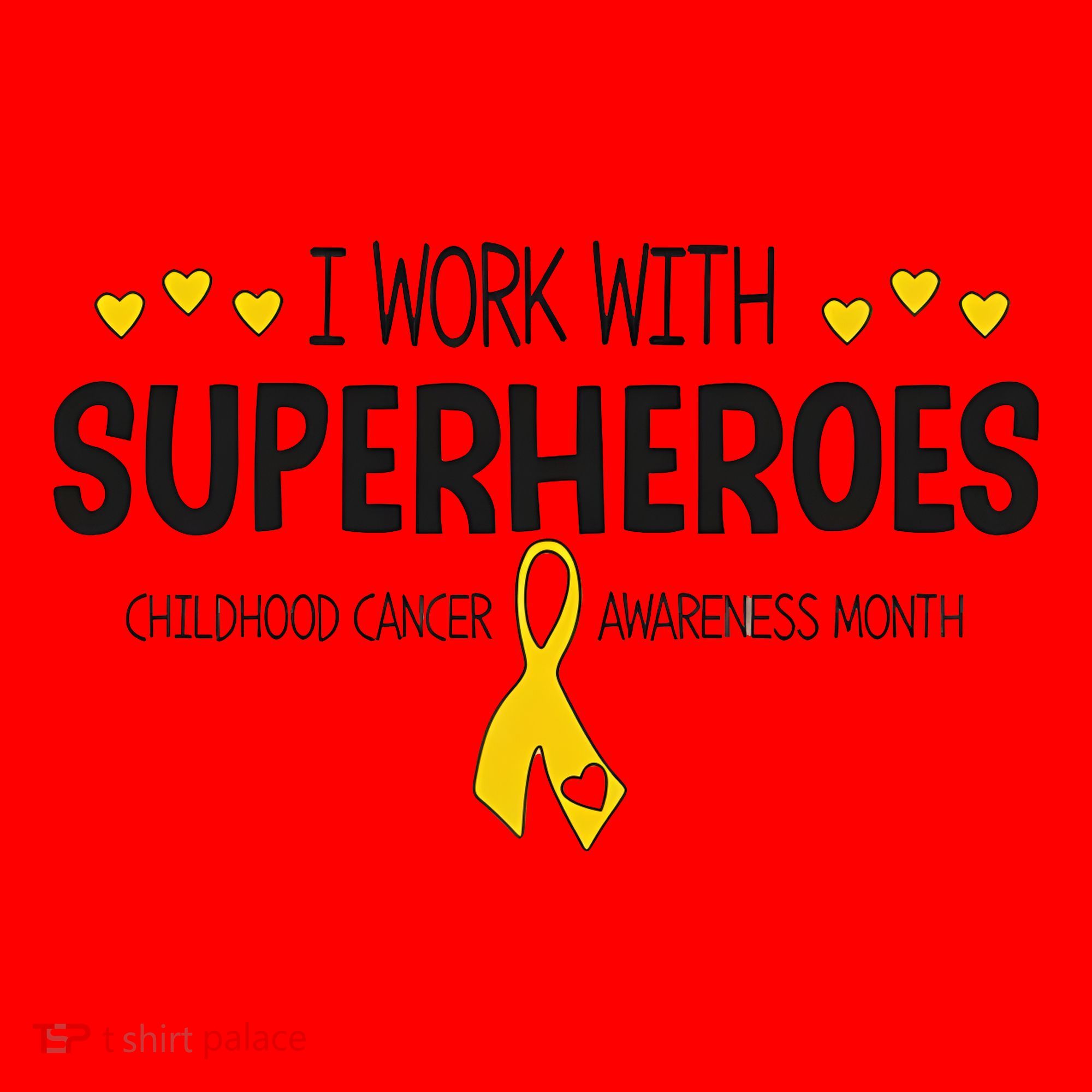 I Work With Superheroes Childhood Cancer Awareness Month Santa Hat