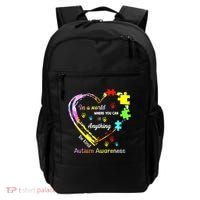 In World Where You Can Be Anything Be Kind Autism Awareness Great Gift Backpack thumb 0