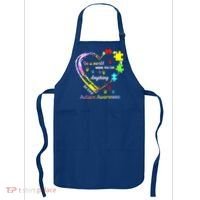 In World Where You Can Be Anything Be Kind Autism Awareness Great Gift Apron thumb 0