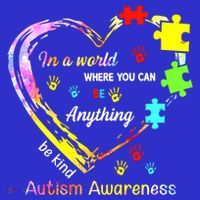 In World Where You Can Be Anything Be Kind Autism Awareness Great Gift Coaster thumb 2