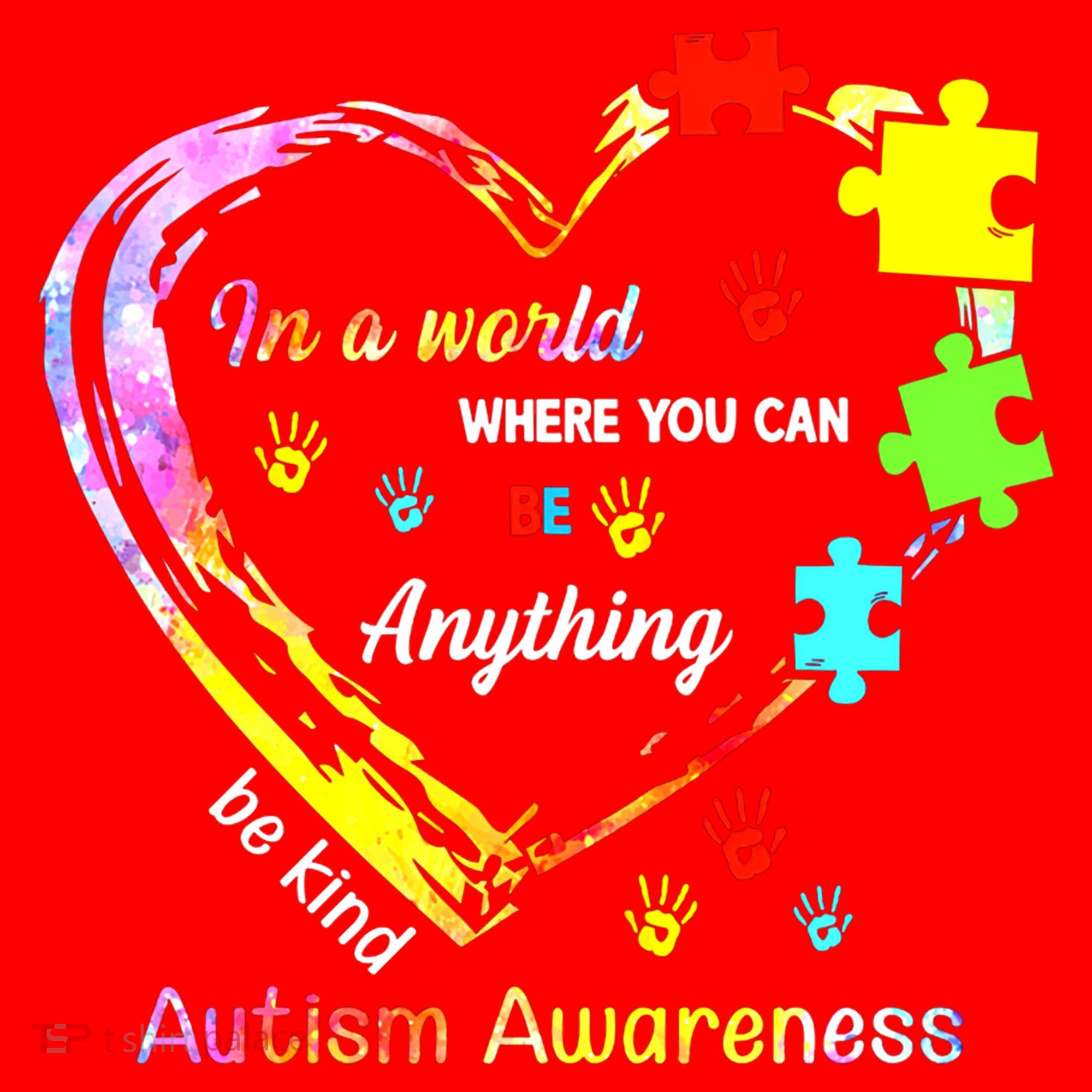 In World Where You Can Be Anything Be Kind Autism Awareness Great Gift Santa Hat