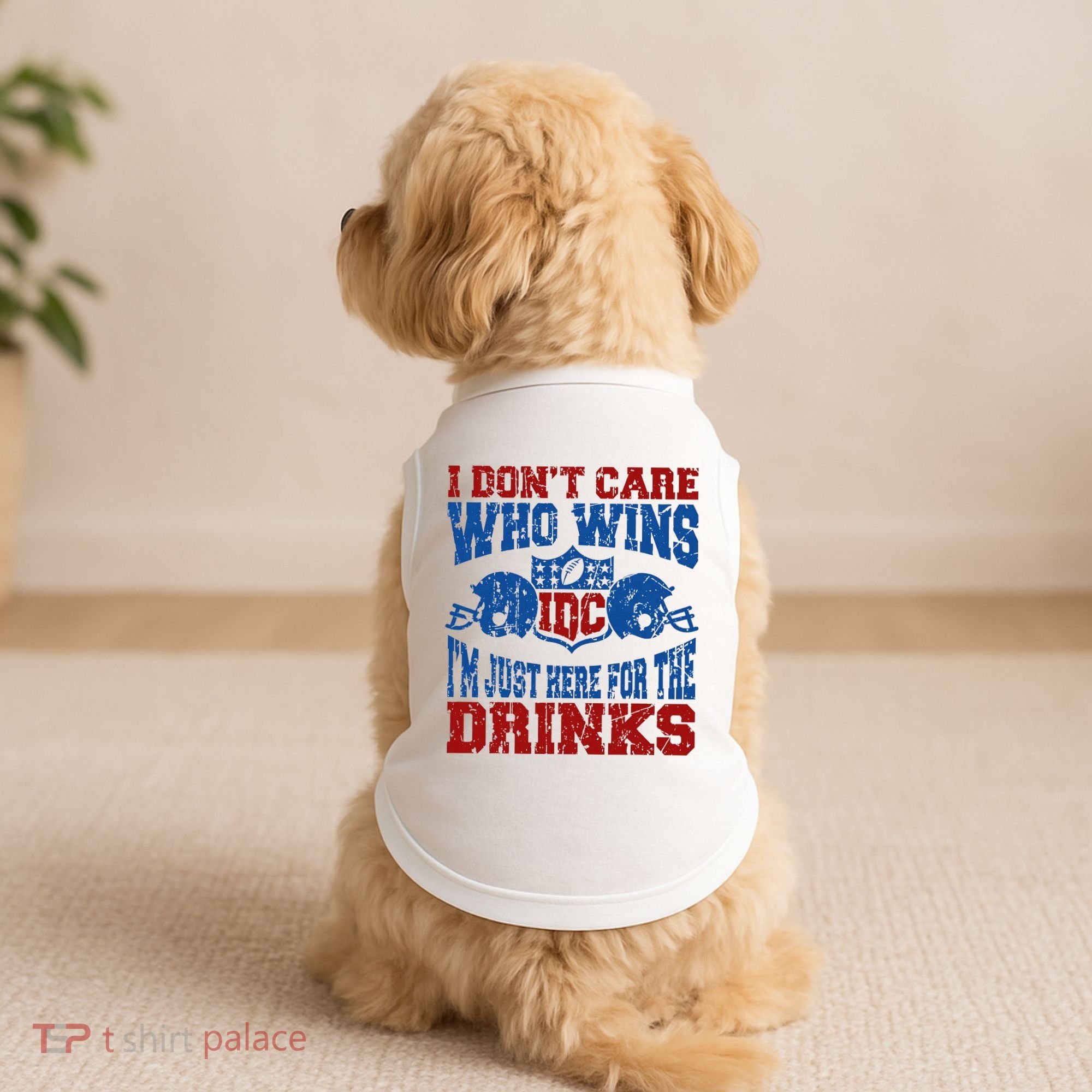 Idc Who Wins Funny Retro Football Doggie Tank