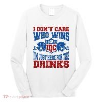 Idc Who Wins Funny Retro Football Long Sleeve Shirt thumb 0