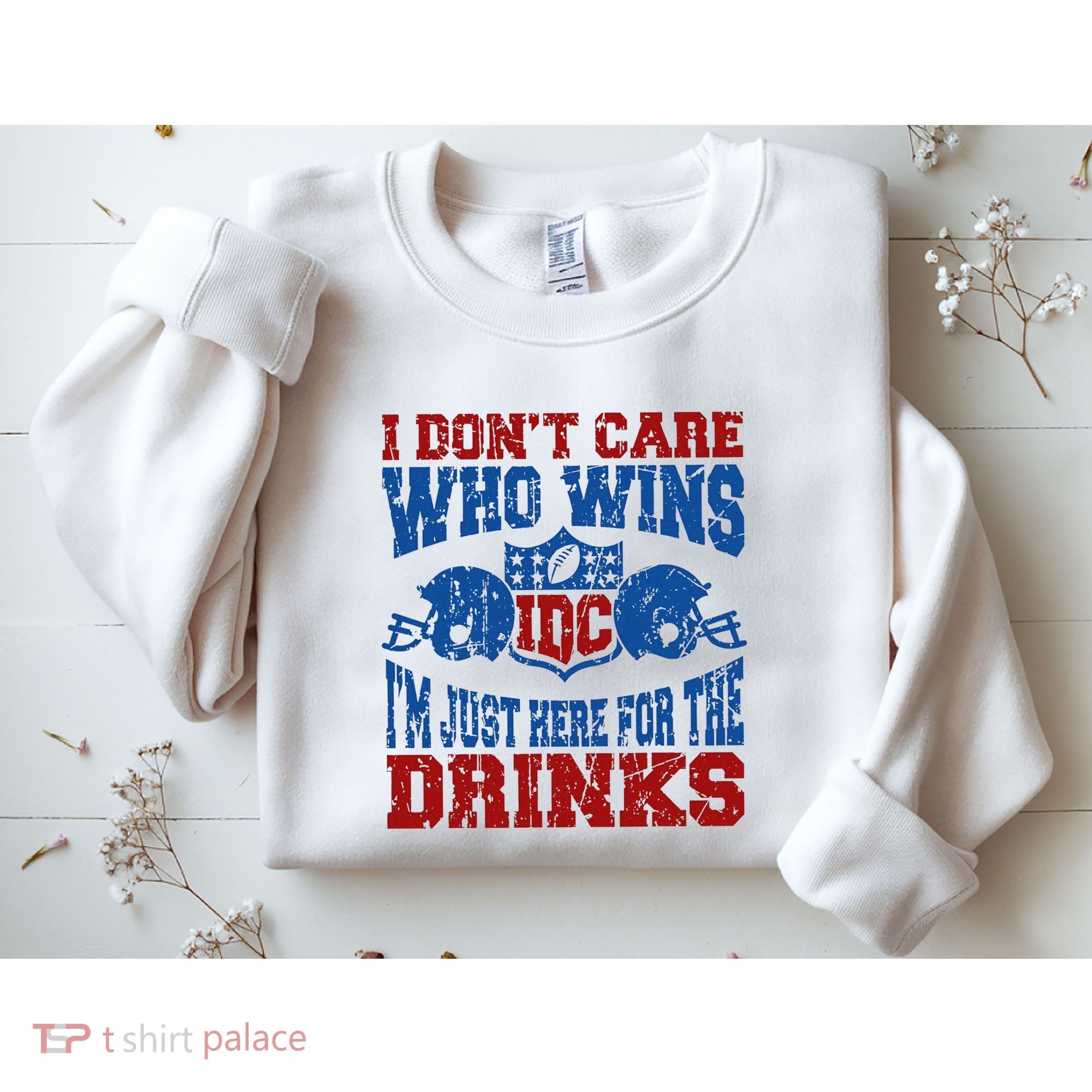 Idc Who Wins Funny Retro Football Sweatshirt