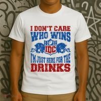 Idc Who Wins Funny Retro Football T-Shirt thumb 3