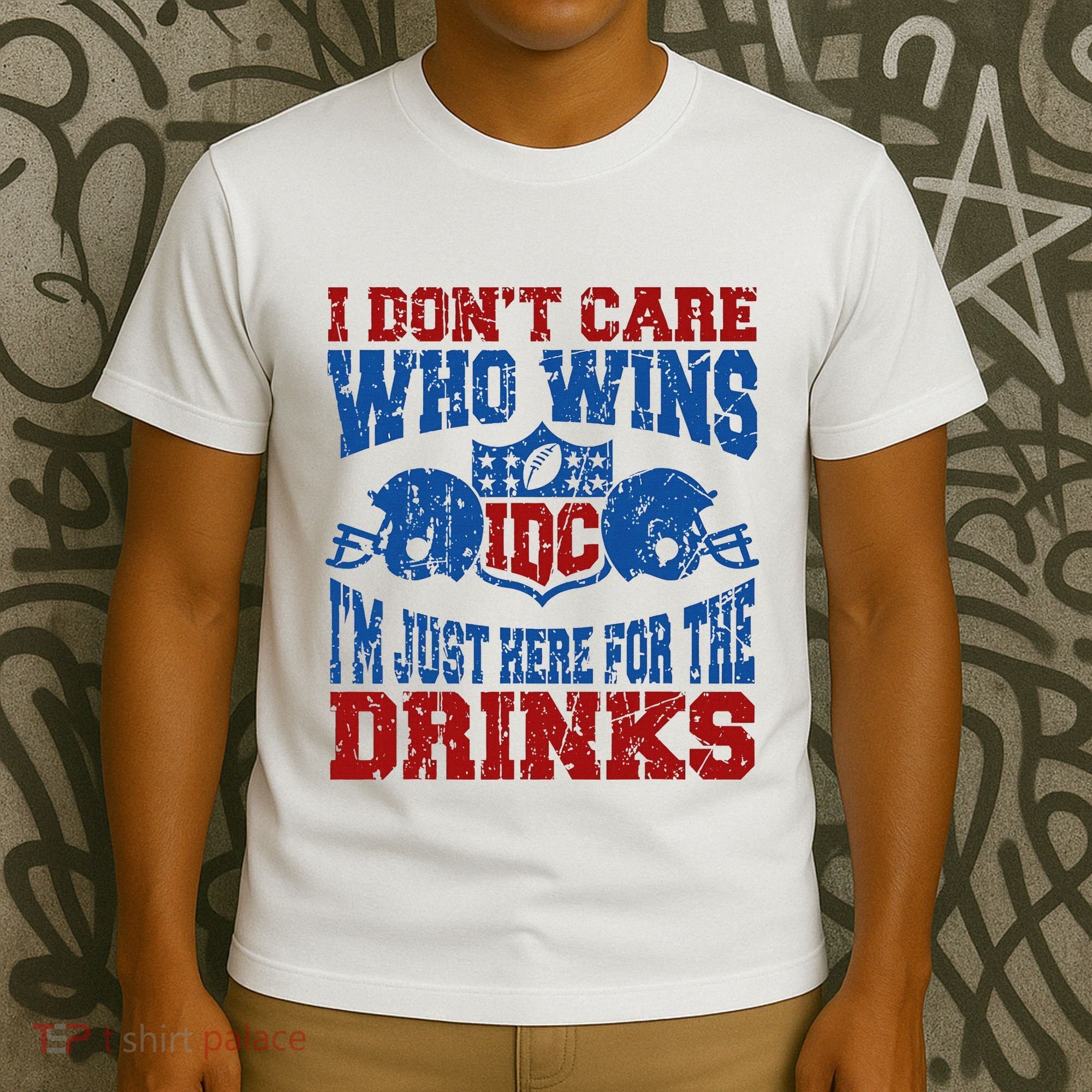 Idc Who Wins Funny Retro Football T-Shirt