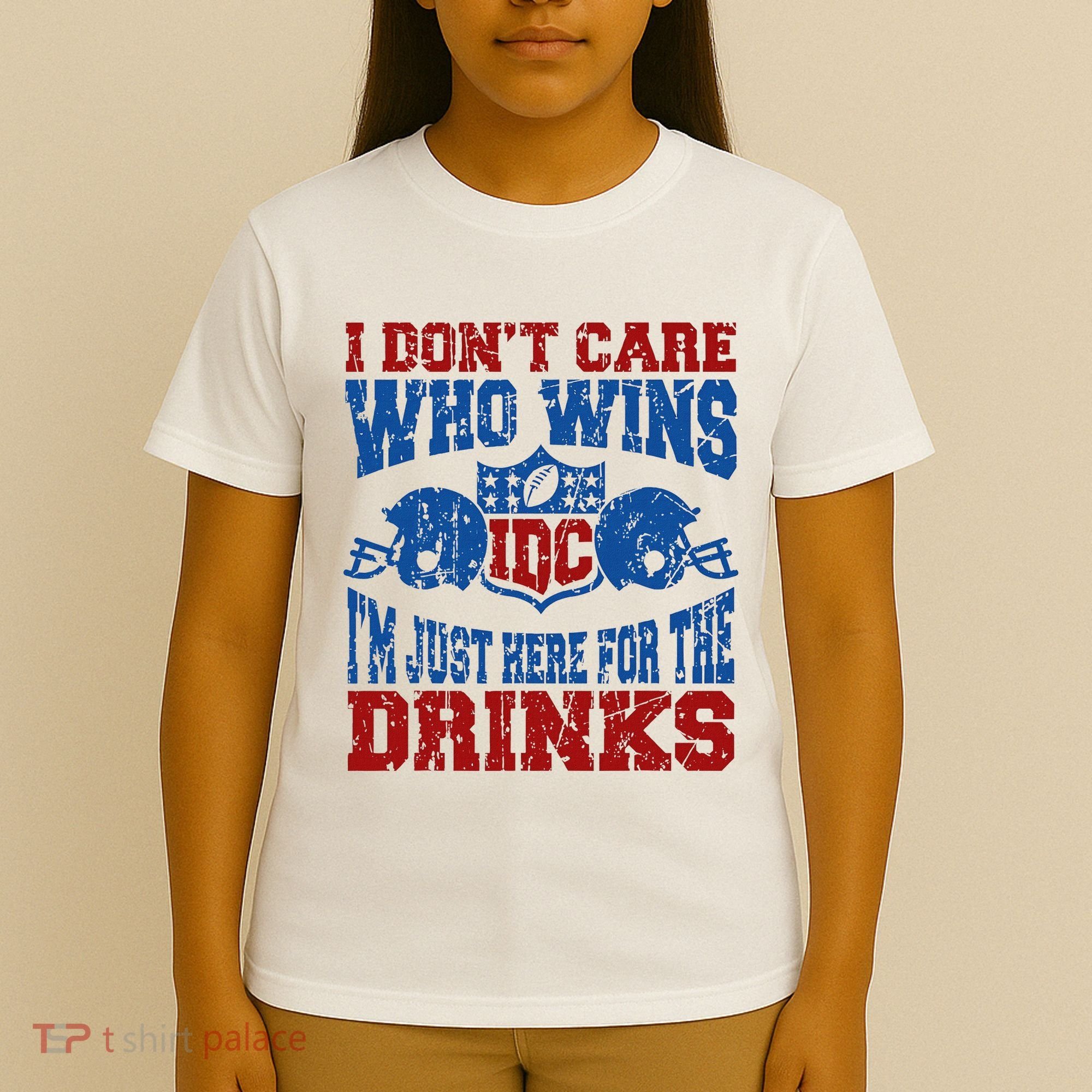 Idc Who Wins Funny Retro Football T-Shirt