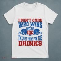 Idc Who Wins Funny Retro Football T-Shirt thumb 5