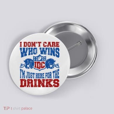 Idc Who Wins Funny Retro Football Button