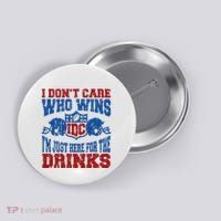 Idc Who Wins Funny Retro Football Button thumb 0