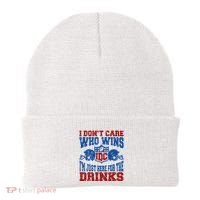 Idc Who Wins Funny Retro Football Beanie thumb 0