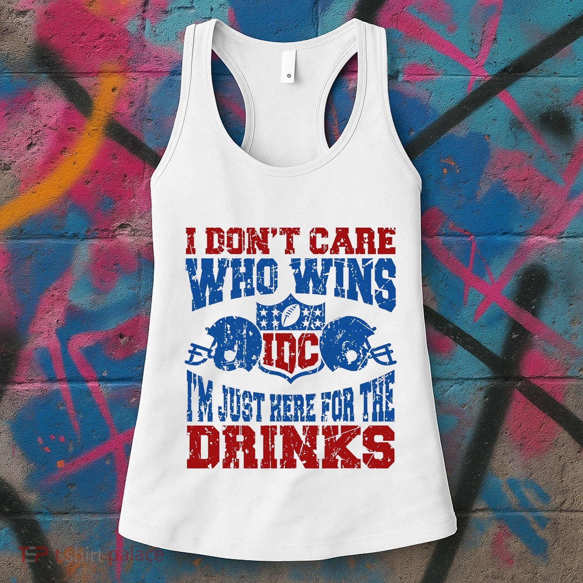 Idc Who Wins Funny Retro Football Women's Tank Top