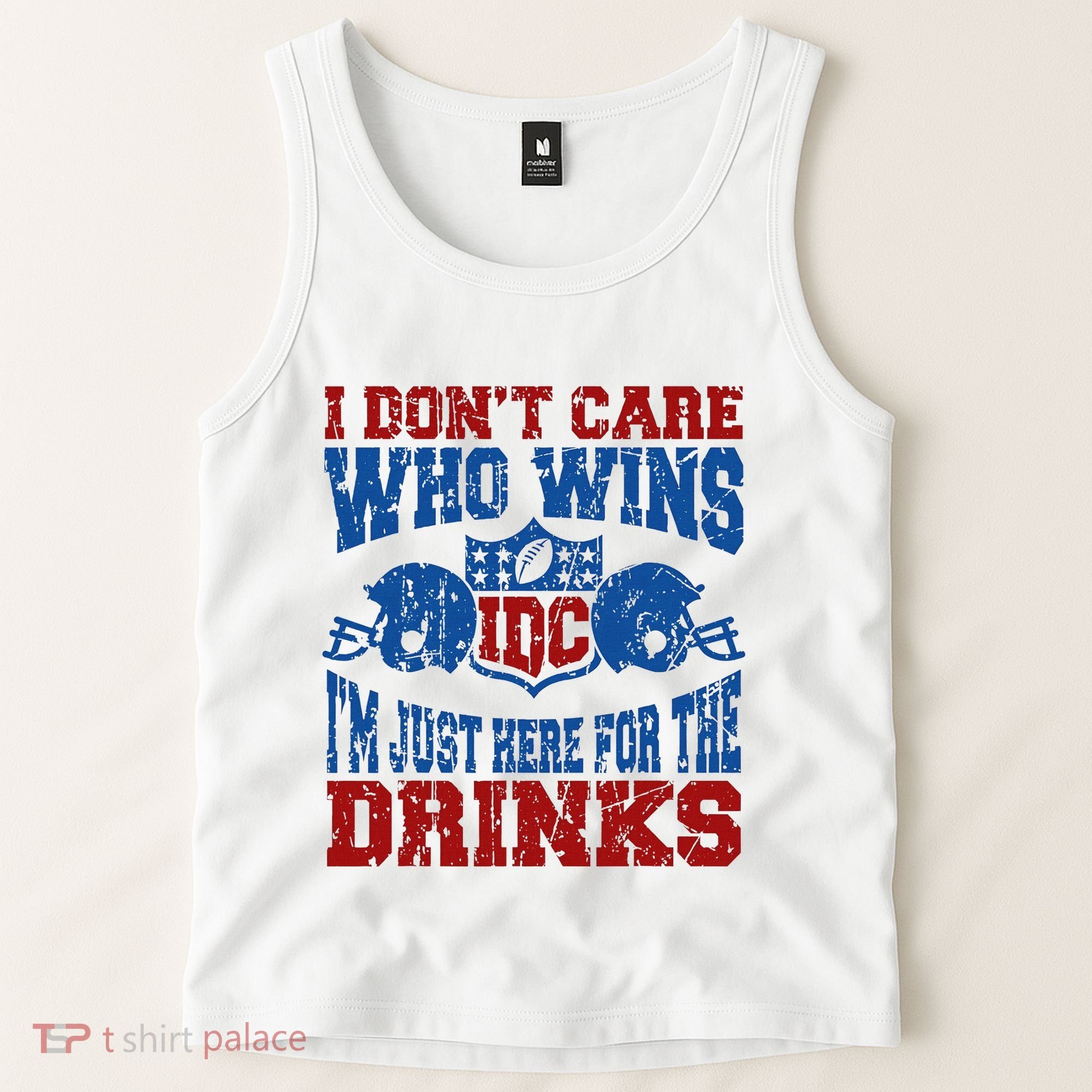 Idc Who Wins Funny Retro Football Tank Top