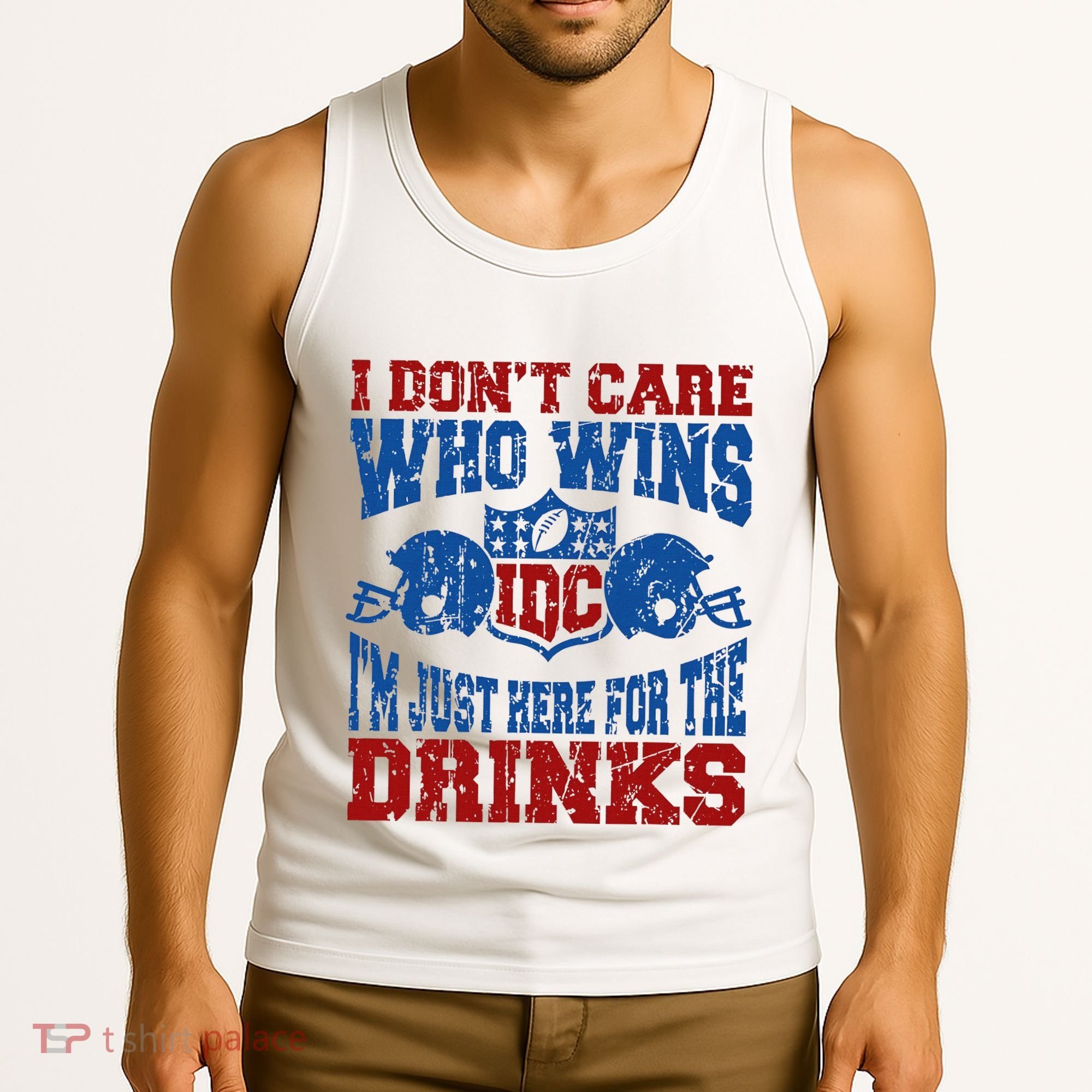 Idc Who Wins Funny Retro Football Tank Top