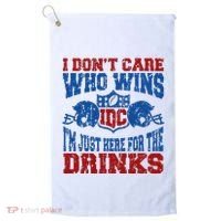 Idc Who Wins Funny Retro Football Golf Towel thumb 0