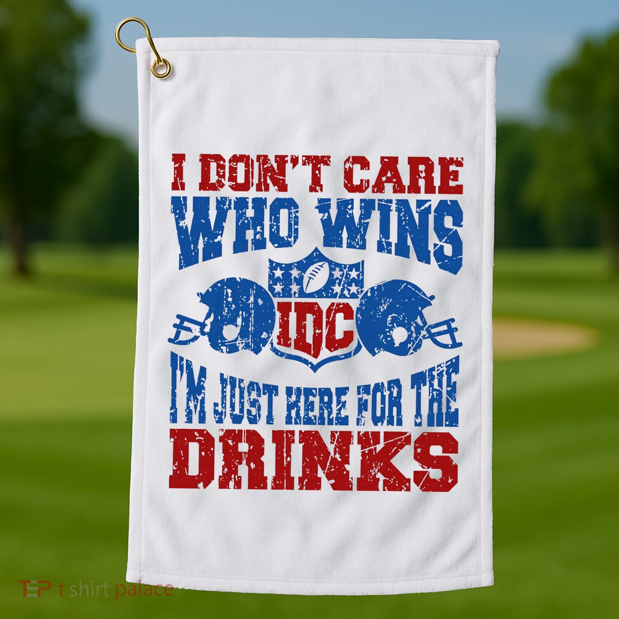 Idc Who Wins Funny Retro Football Golf Towel