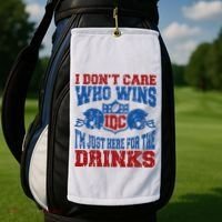 Idc Who Wins Funny Retro Football Golf Towel thumb 2